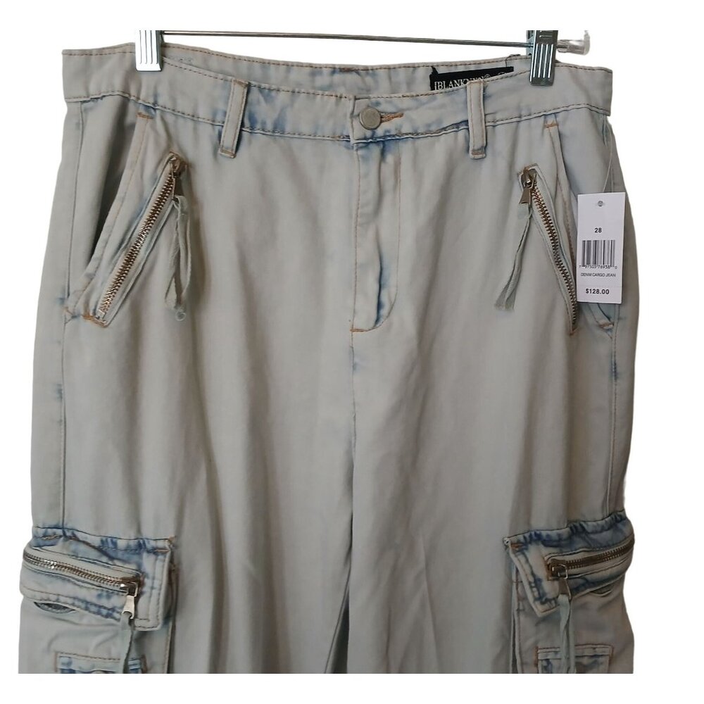 Blanknyc Denim Cargo Jeans Light Blue Wash Size 28 Pockets Distressed NWT #B2 - Picture 8 of 9